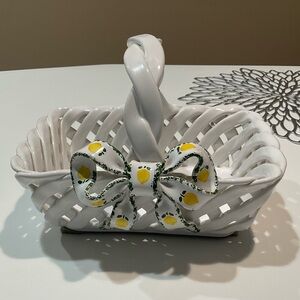 ❤️Berardos Portugal Ceramic Woven  Bread Basket, 9.5” x6.5”